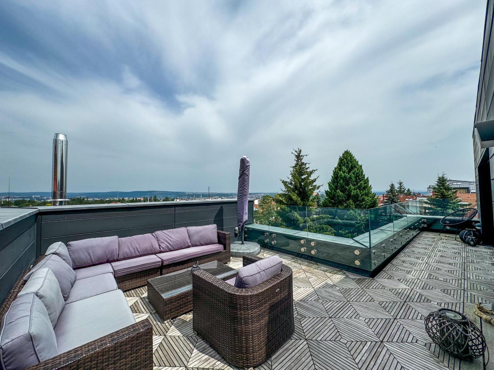 Apartman Se Saunou A Terasou S Vyhledem Na Brno Dış mekan fotoğraf