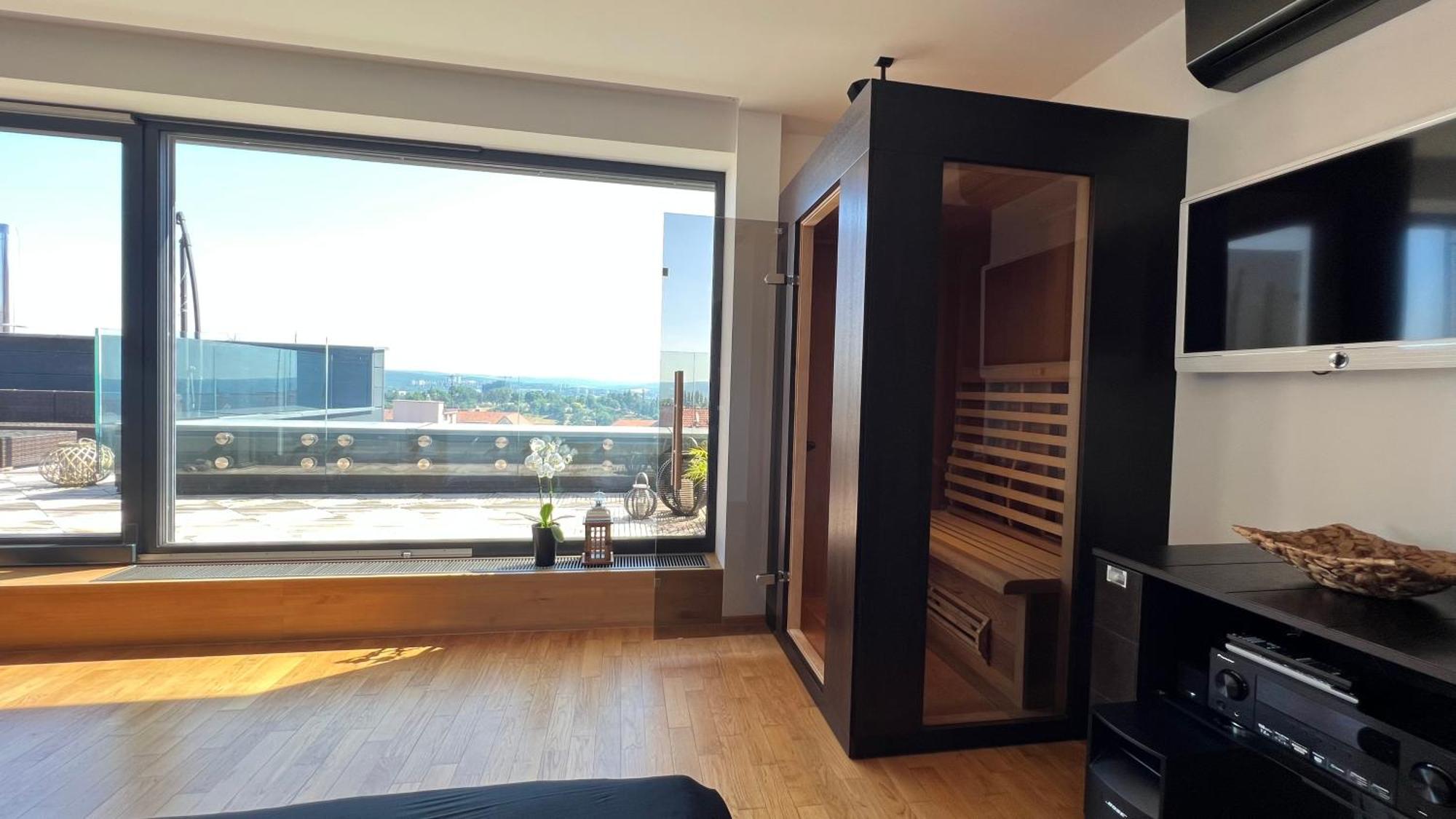 Apartman Se Saunou A Terasou S Vyhledem Na Brno Dış mekan fotoğraf