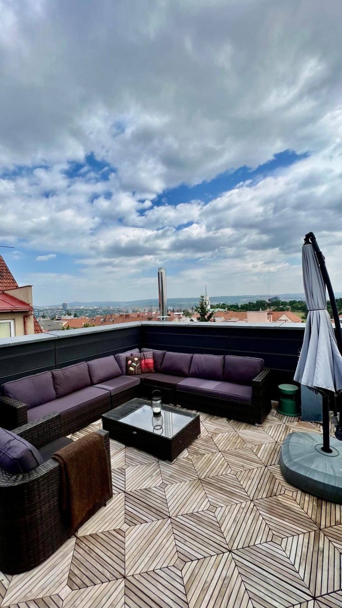 Apartman Se Saunou A Terasou S Vyhledem Na Brno Dış mekan fotoğraf