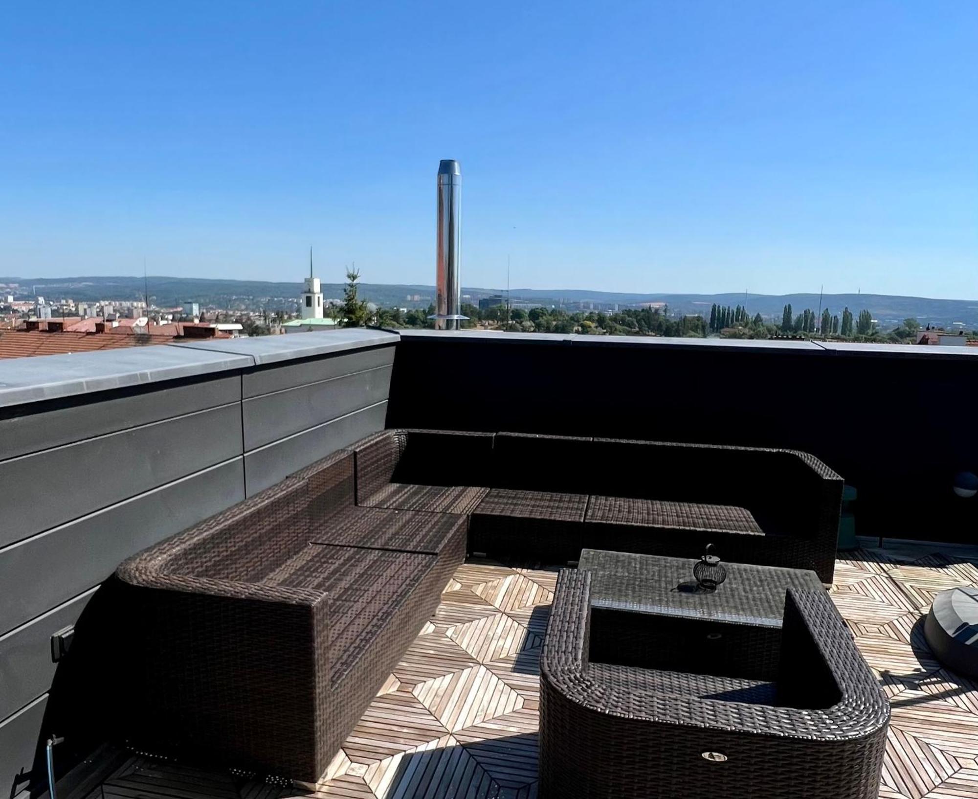 Apartman Se Saunou A Terasou S Vyhledem Na Brno Dış mekan fotoğraf