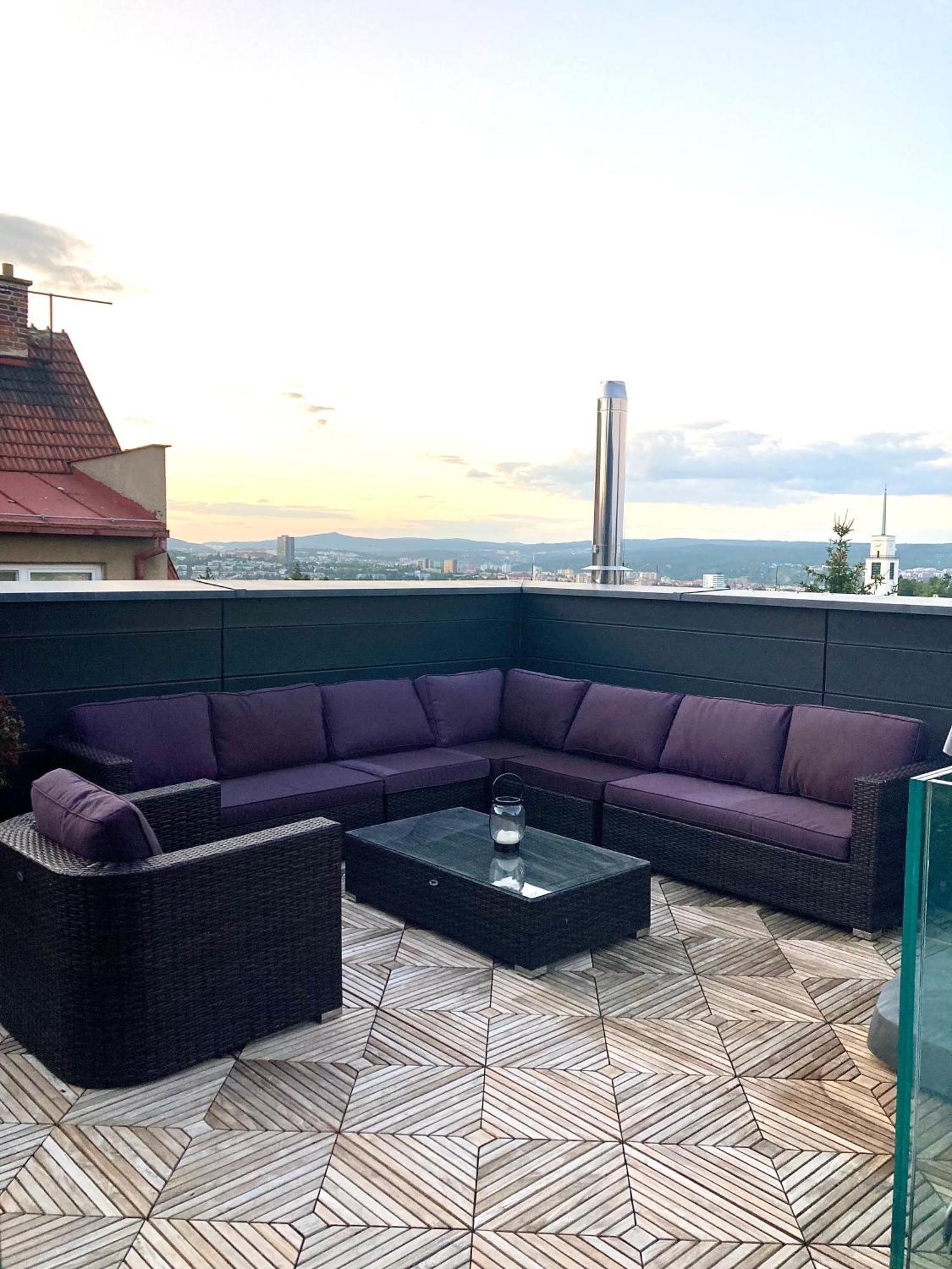 Apartman Se Saunou A Terasou S Vyhledem Na Brno Dış mekan fotoğraf